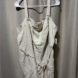 Old Navy Striped Jumpsuit - Cream